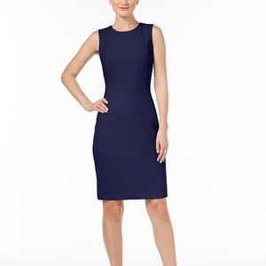 Calvin Klein Seam Front Scuba Crepe Sheath Dress